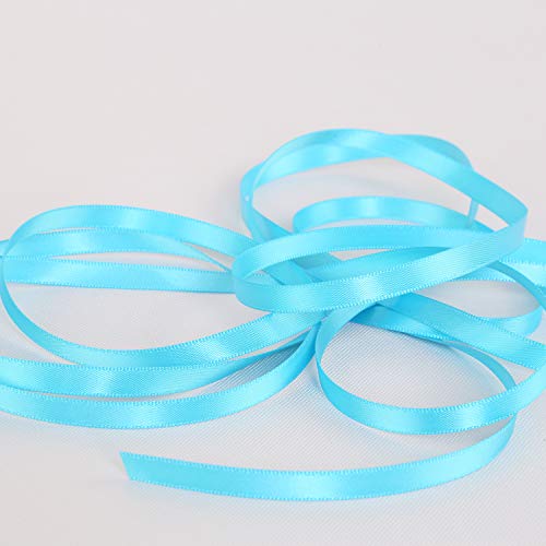 Ribbonitlux 1/4" Wide Double Face Satin Ribbon 25 Yards (340-Turquoise）, Set For Gift Wrapping, Party Decor, Sewing Applications, Wedding And Craft #TOP2