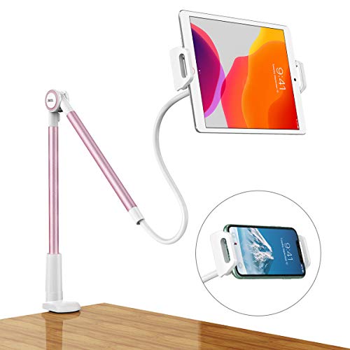 für Schwanenhals Tablet Halter iPad Halterung Ständer Handy Halter Arm Lazy 360° Flexibler im Bett Tisch für iPad Mini Pro Air, Samsung Galaxy
