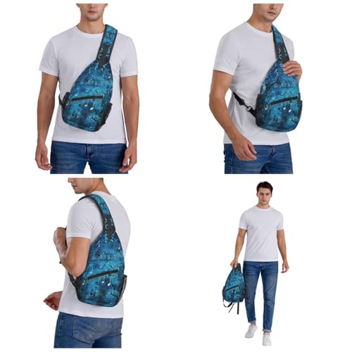 Bolso cruzado tipo sling bag negro para viajes miniatura 6