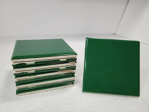Green Emerald Ceramic Tile 4.25 in Subway Shower Bathroom Kitchen Backsplash Mosaic Subway Square 4x4 Daltile Color 0115 Box 10 Piece