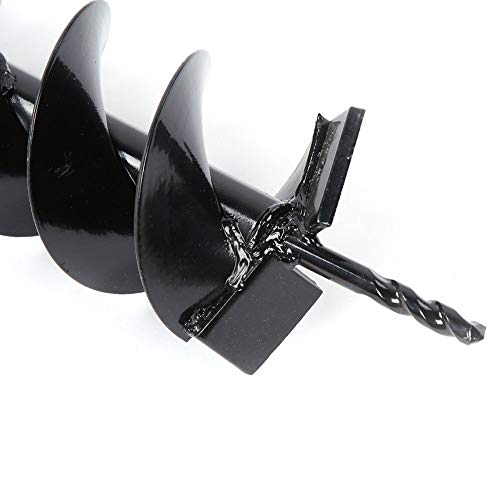 Garden Auger, Earth Auger Accessory, Doubleleaf Fence Post Hole Digger Drill Bit for Spiral Digging Planting Seeding 100x800mm, Ship Auger Bits