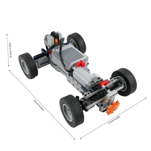 moc 4wd power function rc car chassis kit - technical building blocks with 624x20mm wheels m motor servo amp aa battery box for off-road climbing cars