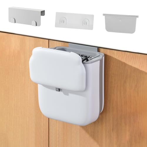 Cubo de basura de cocina colgante, 10 L, plegable, cubo de compos...