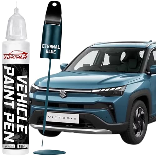 Image of xdotoar Maruti Suzuki Victoris ETERNAL BLUE (ZQE) Touch Up Paint Pen | Car Scratch Remover & Paint Chip Repair | Exact Color Match | Quick Dry Formula | Rust Protection | 18ml