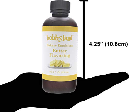 Hobbyland Bakery Emulsions (Butter Flavoring, 4 Fl Oz), Butter Baking Emulsion, Made In Small Batches. #TOP1