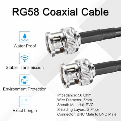 Câble coaxial BNC pour analyseur d'antenne et station radio