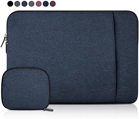 14 Inch Laptop Sleeve Case Waterproof Portable Laptop Case with Accessory Bag Protective Tablet Laptop Bag Compatible with 14″ MacBook Air/Pro,14″ HP/Dell/Asus /Acer/MSI Notebook, Navy Blue