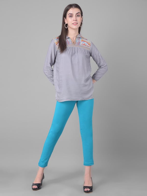 Image of Comfort Lady Women Cotton Blend Regular Fit for Casual,Formal and Daily Use Kurti Pants with Front Pocket