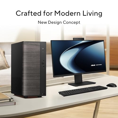 Image of ASUS V501 (2026),Intel Core 3 100U (i3-14th Gen),Intel UHD iGPU, 8GB RAM, 512GB SSD,Windows 11,M365 Basic(1Y)* Office 2024, Black, 6 Kg,V501MV-03100U012WS,with wired Keyboard & Mouse, Desktop Tower PC