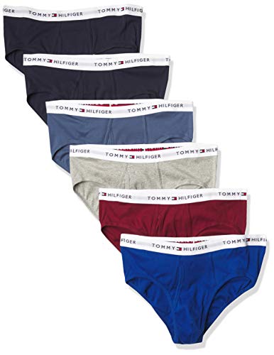 Tommy Hilfiger Men's Underwear Multipack Cotton Classic Briefs, Royal Blue, Medium