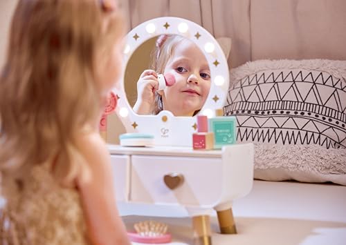 Tocador Hape My Stylish Dressing Table para organizar juguetes de belleza sin plástico 4