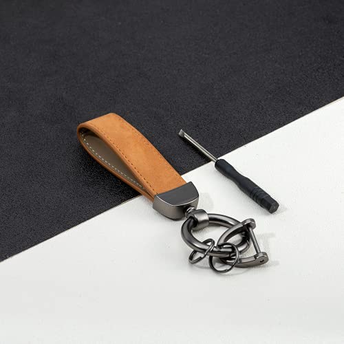 Mouyishi Car Keychain Bottle Opener Genuine Leather Home Metal Keyring Multifunctional Keychains Anti-Lost For Men Women #TOP3