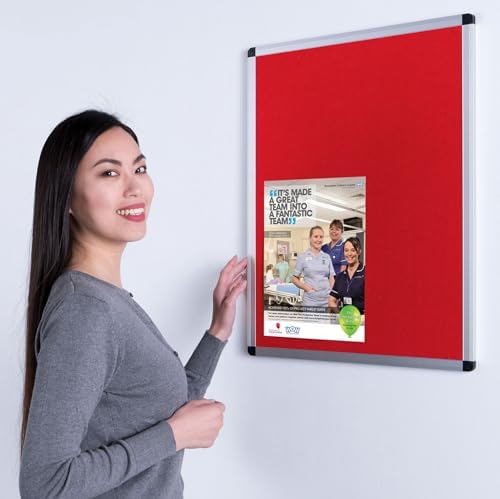 Boards Direct Felt Noticeboard Aluminium Frame 1200 X 900mm GREY