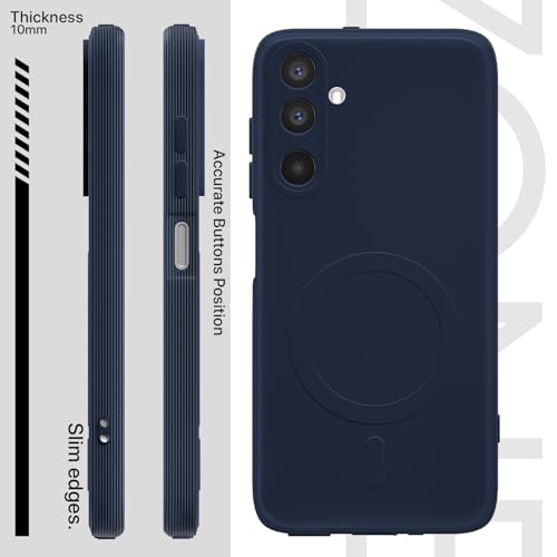 Image of Pikkme Back Cover for Samsung Galaxy M17 5G / A17 5G / F17 5G Soft Matte Silicone Mag-Safe Design (Mag-Safe Not Support) Camera Protection | Slim Fit Bumper Cover (Blue)