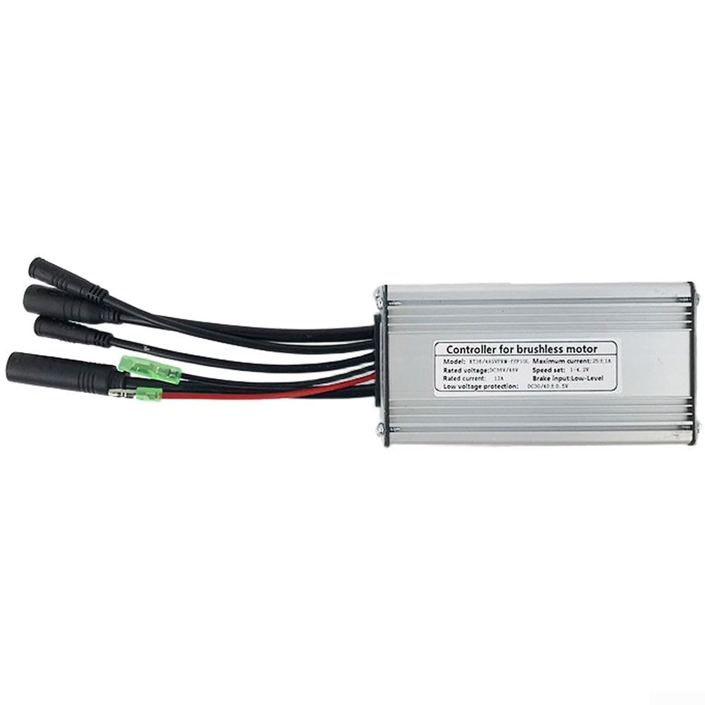 Controlador de onda sinusoidal de 36 V 48 V 25 A para KT E-Bike 750 W motor sin escobillas con línea de luz, pieza de bicicleta eléctrica impermeable de 9 pines, funda de aluminio compacta para