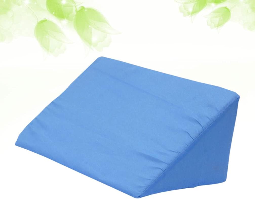 Cabilock Bed Wedge Pillow Sponge Memory Foam Top Wedge Pillow Wedge Body Positioner for Back Support Elevation Pillows Wedges for Pregnancy or Elderly Blue ( 19.6X9.8X5.9 inch ) : Health & Household