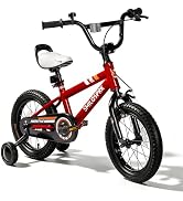 SmiloSprk 12/14/16 Inch Kids Bike BMX Style | Training Wheels, Coaster Brake & Full Chain Guard, ...