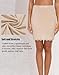 Vlazom Women's Satin Half Slip for Under Dresses Above Knee Underskirt with Lace Trim Nude Size XX-Large