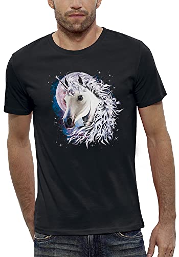T-Shirt Licorne dans l'espace vêtement portrait licorne dans les étoiles