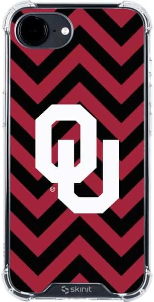 Skinit Clear Phone Case Compatible with iPhone 16e - Officially Licensed University of Oklahoma Sooners Black Design