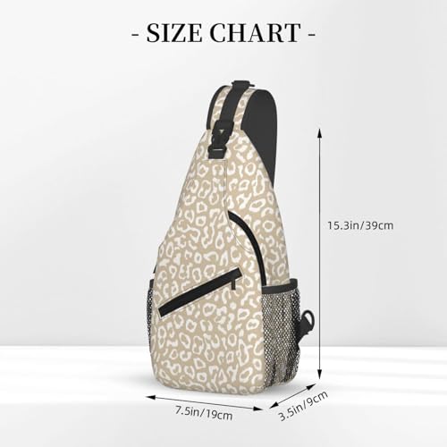Image of SUPLUCHOM Sling Bag Leopard Pattern Hiking Daypack Crossbody Shoulder Backpack Travel Chest Pack for Men Women
