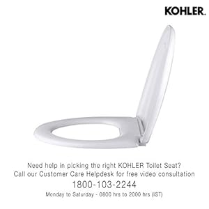 Kohler Odeon 8827IN-2-0 Quiet-Close Plastic Toilet Seat (White, 1 Piece)