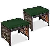 Best Choice Products Wicker Ottoman Set of 2