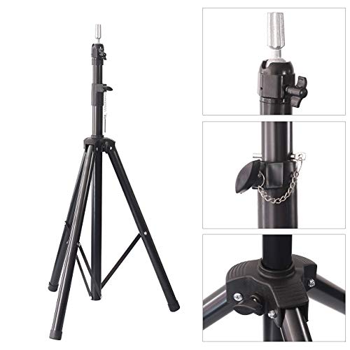 Eerya 22 Inch Cork Canvas Block Head With Mannequin Head Tripod Stand Set Wigs Display Doll Head For Wig Making Drying Styling Included Clips T-Pins Curved Needles Thread Wig Cap #TOP4