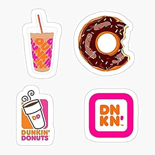 Pack of 3 - Damelio Coffee Charli Iced Dunking Donuts Dunkin Sticker Decal Vinyl - Peel and Stick to Any Smooth Surface