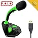 KLIM™ Voice Microfono Desktop USB con Stand per Computer Laptop PC – Microfono Gaming Videogiochi PS4 - Verde [ Nouva Versione 2020 ]