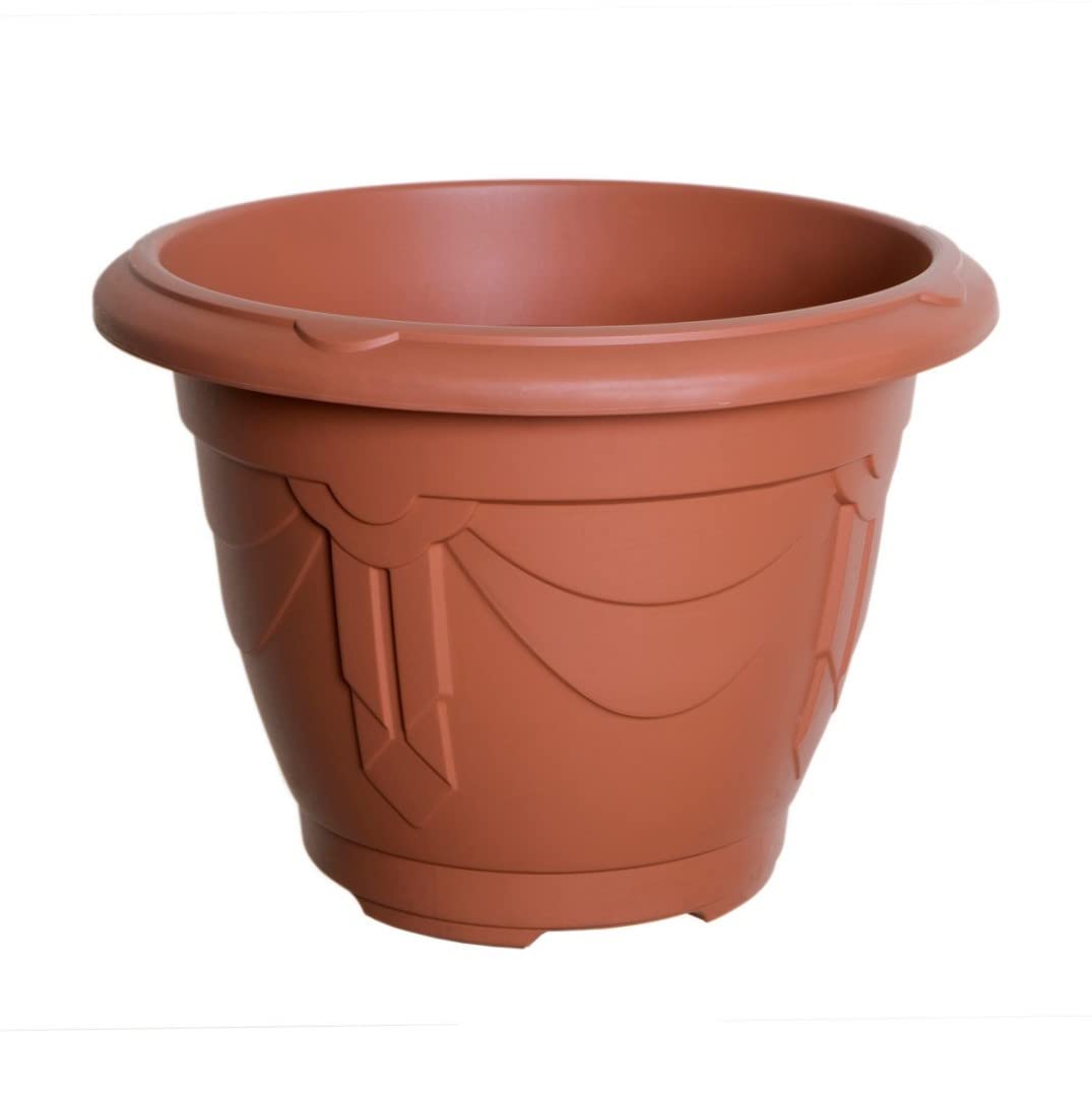 Whitefurze G02016 33cm Venetian Round Planter - Terracotta