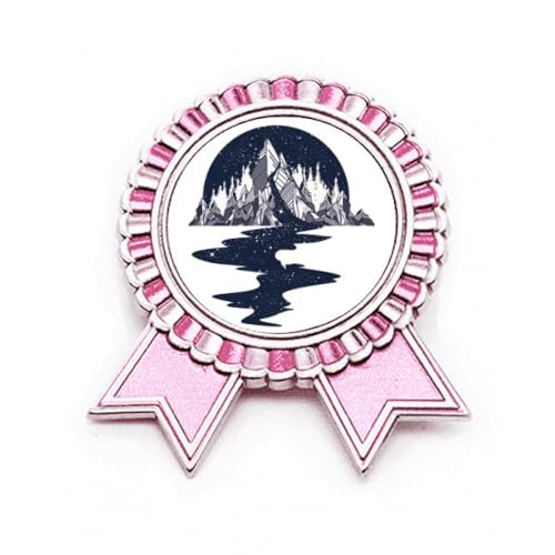 Broche rose en métal Iceberg Stream Stars, l'insigne Winner Award premium