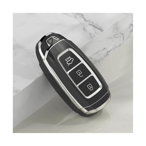 Coque clé voiture intégrale Hyundai Santa Fe Encino Solaris Azera noir