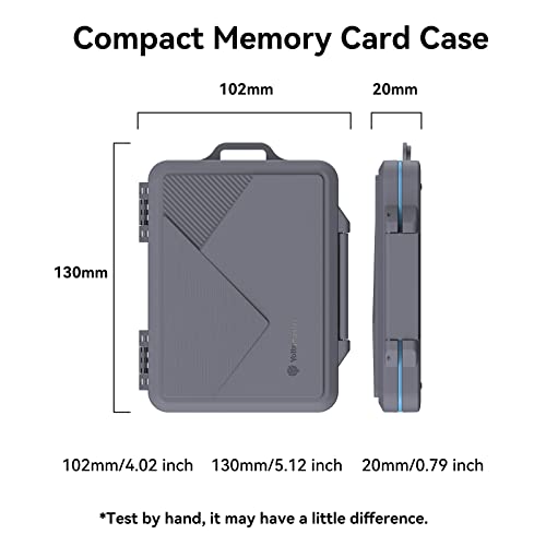24 Slots Sd Card Case, Yottamaster Memory Card Case With Index Label, Portable Sd Card Holder With Carabiner For Sd&Tf Cards - Water Resistant Shockproof Dustproof [B7-2] #TOP5