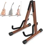 Donner Support pour violon Ukulele, en bois Mini Guitar Stand Floor pliable A Frame for Hush Guitar, Mandolin, Banjo, Petits Instruments de Musique