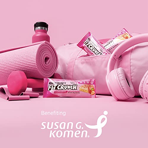 Fitcrunch Snack Size Protein Bars, Designed By Robert Irvine, 6-Layer Baked Bar, 3G Of Sugar, Gluten Free & Soft Cake Core (9 Bars, Strawberry Strudel) #TOP5