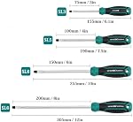 4-Piece Flat Screwdriver Set, Magnetic Slotted Head Screwdrivers, Soft Ergonomic Grip | Precision 3mm 5mm 6mm Driver Tool