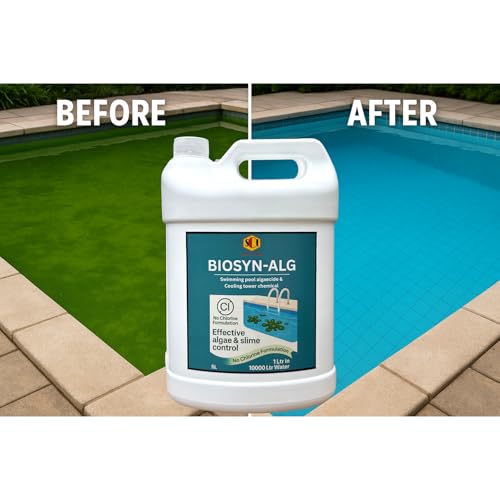 Image of Heavy Duty Algaecide | Chlorine Free | Safe on Skin & Eyes | removes Algae 100% Effectively | use for Swimming Pool, Ponds, Cooling Tower, Cold Storage, Fish Tank.