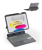 【Compatibility】- This keyboard case is designed for iPad (A16) 11” 11th 2025 (A3354, A3355), iPad 10th 2022 (A2696, A2757). Find Your Model: Setting → General → About → Model Name and number. Please check your iPad model before purchase. 【Patented Sh...