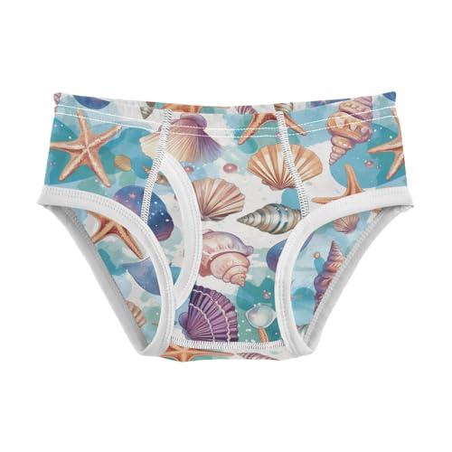 Wusikd Shells Sea Boys' Underwear Cotton Stars Boys Briefs Soft Toddler Underwear 2T