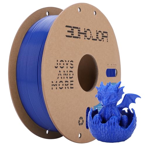 Image of 3DHoJor PLA Filament 1.75mm,3D Printer Filament,1kg Cardboard Spool (2.2lbs),Dimensional Accuracy + /- 0.03 mm,Vacuum Packaging,Odor Free, Clog Free,Fit Most 3D FDM Printer,Blue
