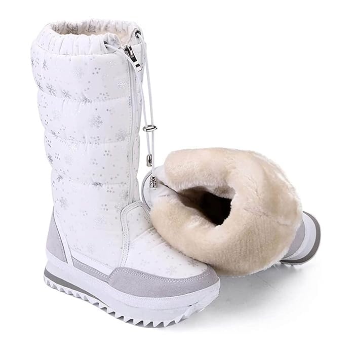 Little Surprise Box White and Silver Snowflakes women Winter Snownboots White and Silver Snowflakes women Winter Snownboots White and Silver Snowflakes women Winter Snownboots 4 41nPAduwe0L