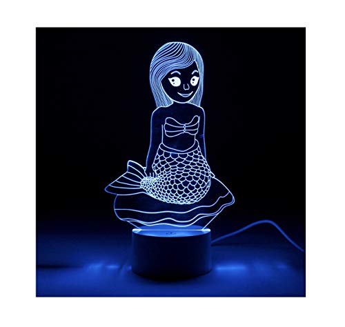 Addcore Ltd Light/Green Optical Illusion Colour Changing 3D Lamps With Touch Control (Mermaid)