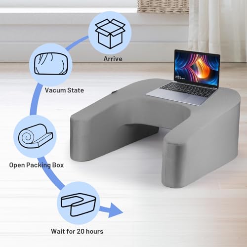 Ginzeca Almofada de leitura para jogos, almofada de mesa de colo para laptop, design ergonômico, sup