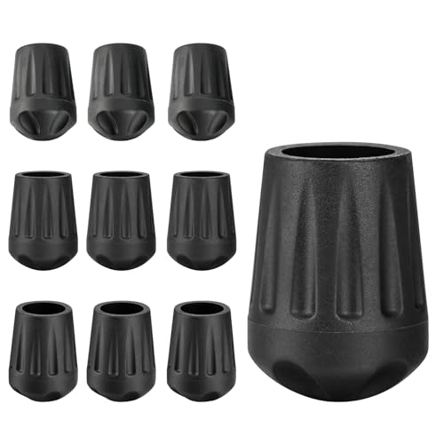 Easecos 10 Pcs Camping Chair Leg Tips Non-Slip Chair Leg Cover Caps Outdoor Folding Table Feet Replacement Protector Pads for Camping Picnic Hiking Fishing Lawn