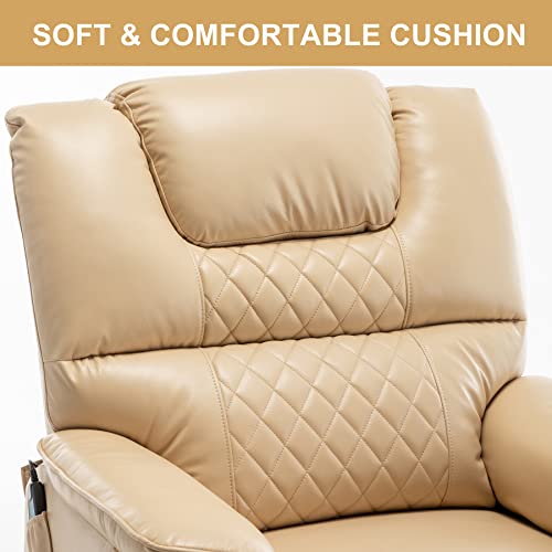 Plococo Flat Sleeping Electric Dual Okin Motor Lift Recliner Chair For Elderly, Infinite Position Soft Pu Leather Power Recliner Sofa Chair For Living Room,Recling To 180 Degree #TOP5