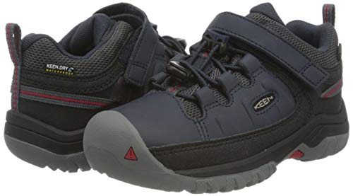 Tênis de caminhada infantil Keen Targhee Low WP, Blue Nights/Red Carpet, 10 Little Kid