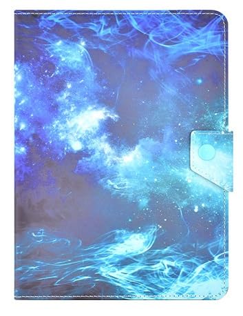 DETUOSI Universal 10.1 inch Tablet Case, 10 inch Tablet Cover, Travel Portable Protective Folio Leather Stand Shell Case【with 4 Fixed Rings】 for All Kinds of 9.6-10.5 inch Android/iOS/Windows Tablet