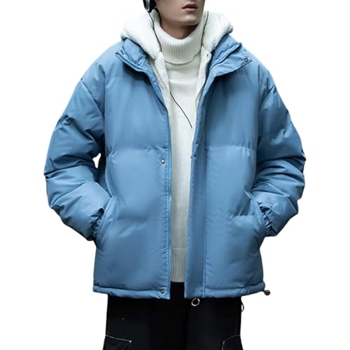 Doudoune en velours côtelé homme contre le froid - Manteau bouffant col montant chaud isolé