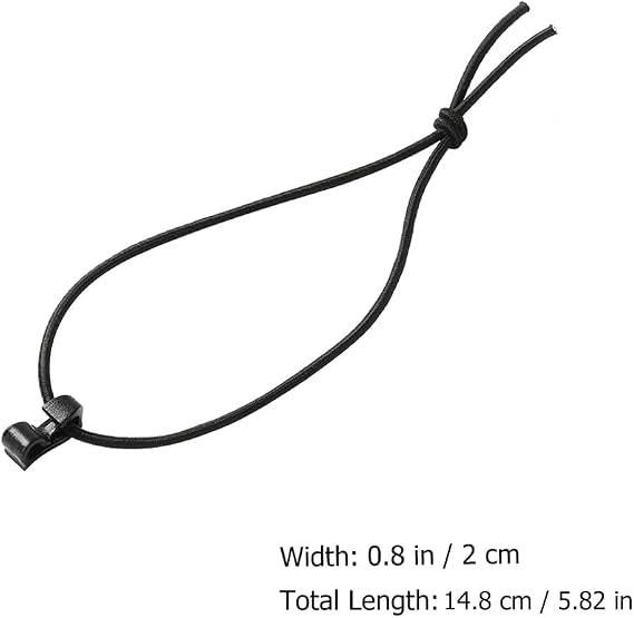 Toddmomy Elastic String Clip Buckles Black Nylon 15 Pack